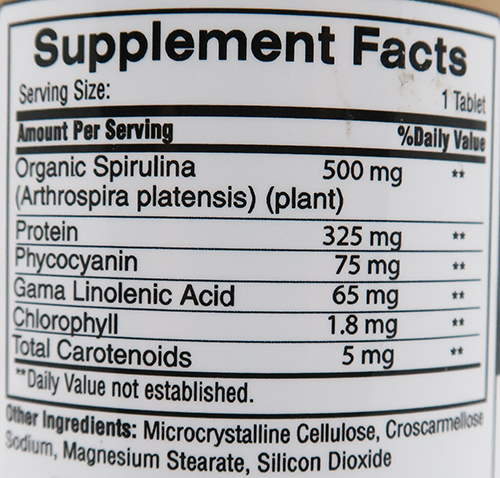 Spirulina 500 mg - 60 таб